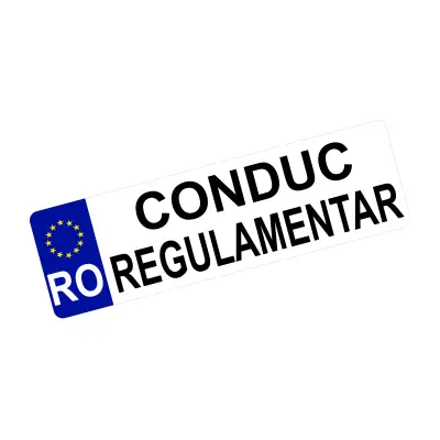 Conduc regulamentar, autocolant, dimensiune 200x60mm, model 019